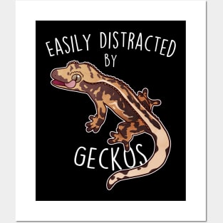 Crested Gecko Easily Distracted Posters and Art